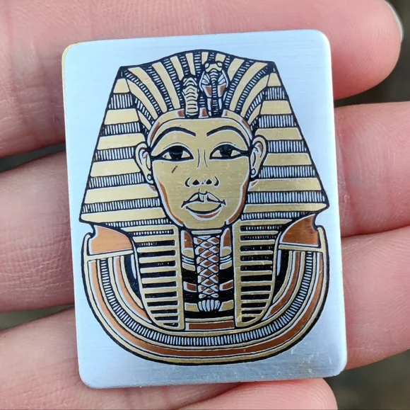 Vintage Reed & Barton Damascene Egyptian Pharoah pendant - Picture 8 of 9